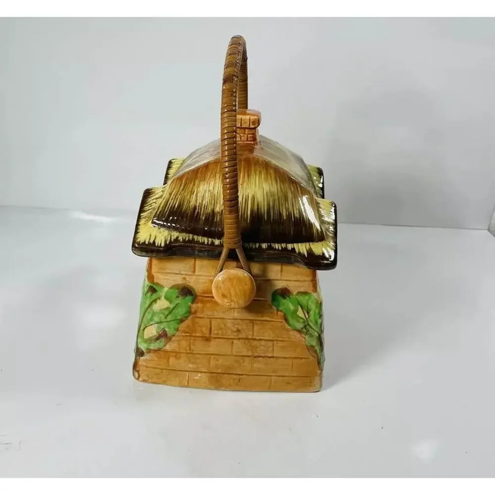 Vintage Occupied Japan Maruto Mu Cottage Ware Biscuit Cookie Jar 1945-1952